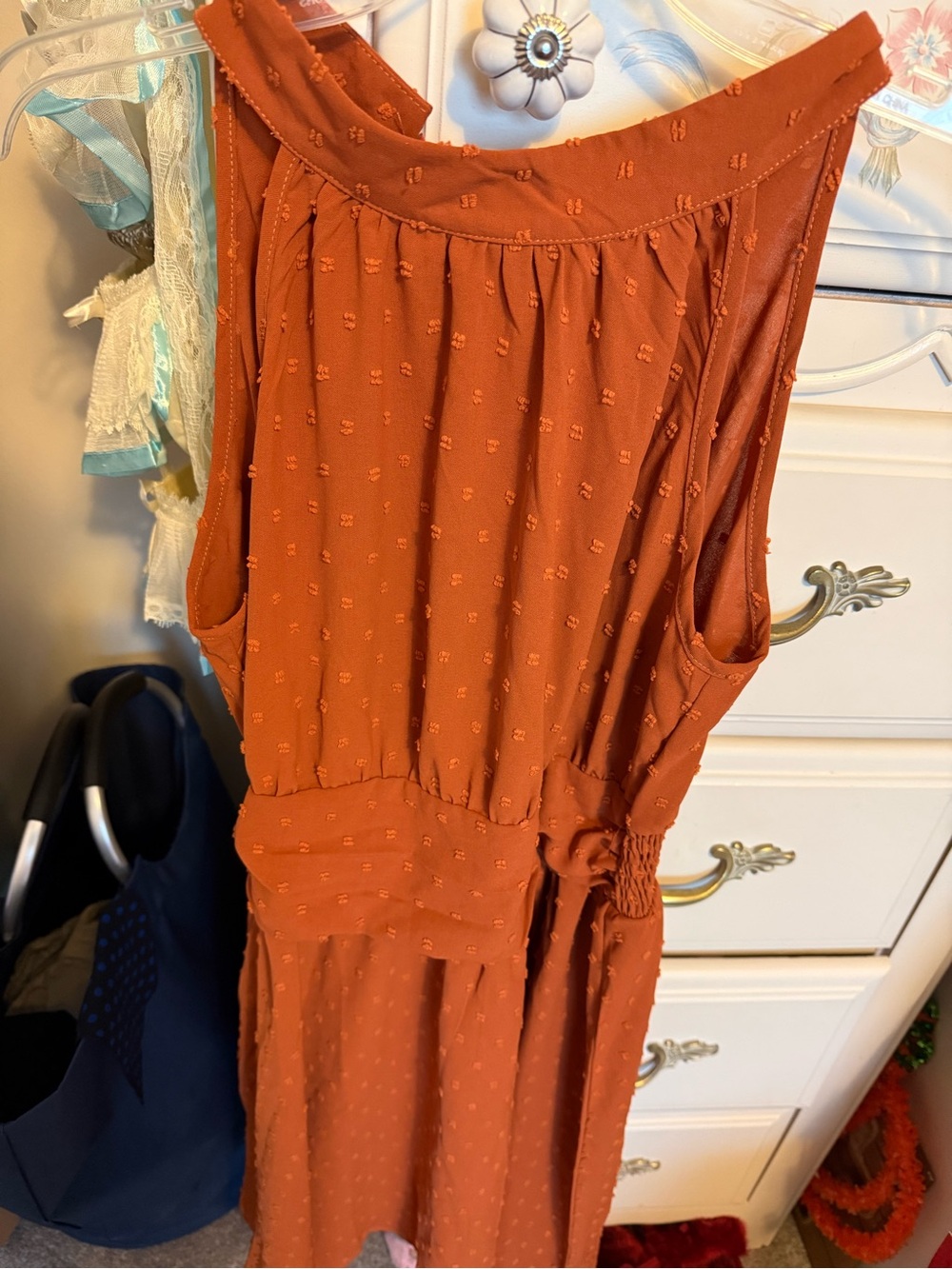 SHEIN Orange Textured Dress